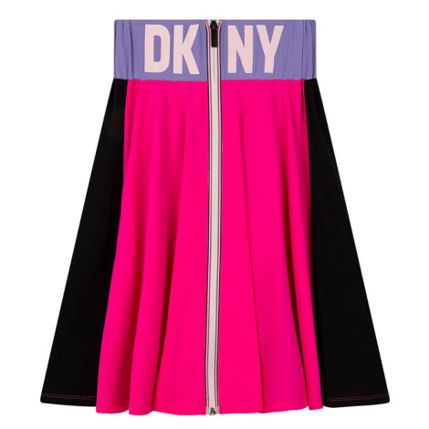 Dětská sukně Dkny růžová barva, mini, áčková