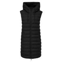 s.Oliver RL OUTDOOR WAISTCOAT Prošívaná vesta s kapucí, černá, velikost