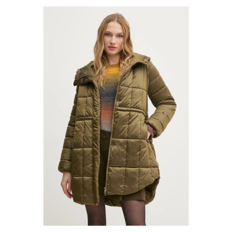 Bunda Sisley dámská, zelená barva, zimní, 2E3XLN052