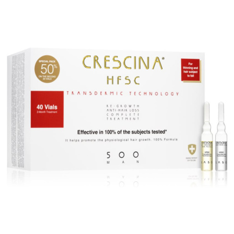 Crescina Transdermic 500 Re-Growth and Anti-Hair Loss péče pro podporu růstu a proti vypadávání 
