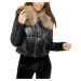 Černá zimní bunda s pravou kožešinou - PHILIPP PLEIN