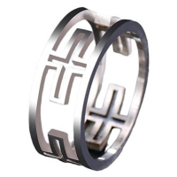 STYLE4 Prsten s křížky Multi, stříbrná ocel