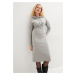 BONPRIX mikinové šaty s kapucí Barva: Šedá, Mezinárodní