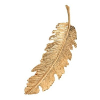 Camerazar Dámská sponka do vlasů Leaf, starozlatá/stříbrná/zlatá, bižuterní kov, 9.5x2.5 cm