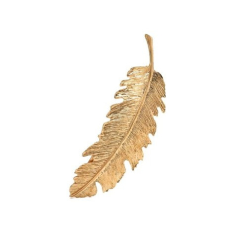 Camerazar Dámská sponka do vlasů Leaf, starozlatá/stříbrná/zlatá, bižuterní kov, 9.5x2.5 cm