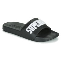 Superdry HIGH BUILD LOGO POOL SLIDE Černá