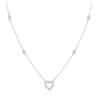 Beneto Něžný stříbrný náhrdelník se srdíčkem AGS1040/47