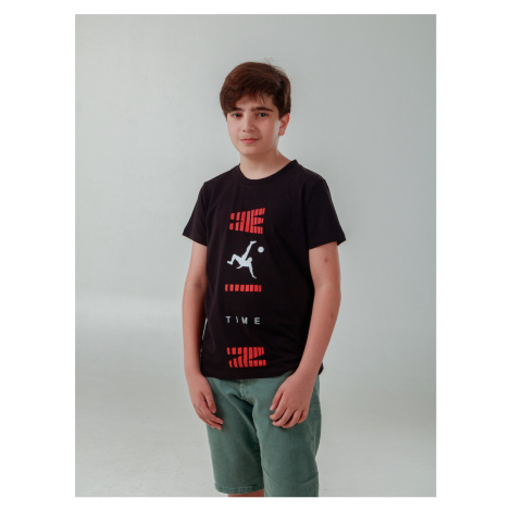 Chlapecké triko - Winkiki WTB 01792, černá/ červený nápis/ 020 Barva: Černá