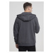 Pánská mikina zip // Urban Classics Basic Zip Hoody charcoal