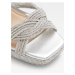 Dámské sandály na vysokém podpatku ve stříbrné bavrě ALDO Glimma