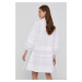 Šaty Victoria Victoria Beckham bílá barva, mini, áčkové