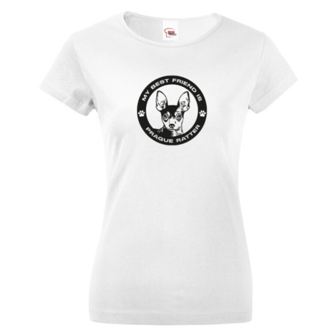 Dámské tričko Pražský krysářik  -  dárek pro milovníky psů BezvaTriko