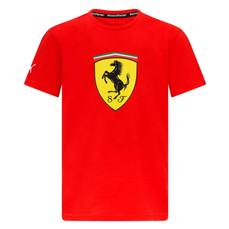 Ferrari dětské tričko Shield red F1 Team 2023 Puma