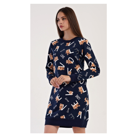 Dámská noční košile s dlouhým rukávem Méďa Vienetta Secret