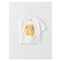 LC Waikiki Crew Neck Printed Short Sleeve Cotton Girls' T-Shirt