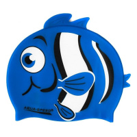 AQUA SPEED Kids's Swimming Cap ZOO Nemo Navy Blue Pattern 10