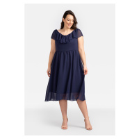 Karko Woman's Dress SB246 Navy Blue