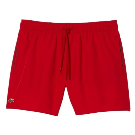 Lacoste Quick Dry Swim Shorts - Rouge Vert Červená