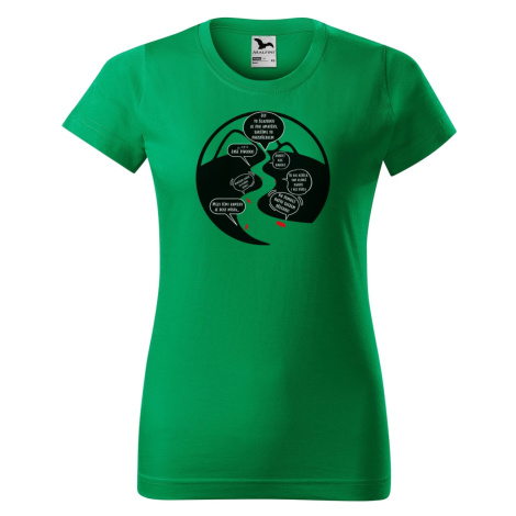 DOBRÝ TRIKO Vtipné dámské vodácké tričko NA ŘECE Barva: Středně zelená