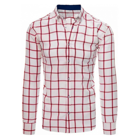 Bílo-červená kostkovaná košile