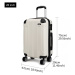 Světlý cestovní kvalitní prostorný velký kufr Amol Lulu Bags