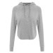 JUST COOL - Dámská crop mikina s kapucí JC054 (sports grey) - JUST COOL