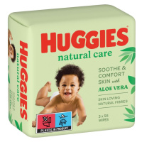 Huggies Natural Care Triplo vlhčené ubrousky 3x56 ks