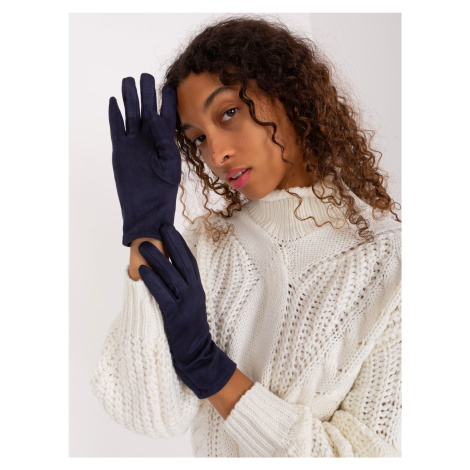 Dámské tmavě modré dotykové rukavice Fashionhunters