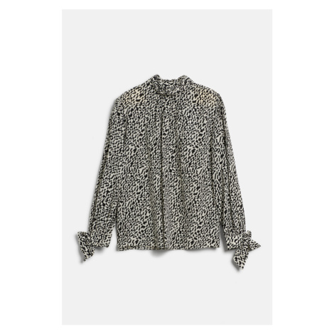 Halenka karl lagerfeld silk blouse blk-pristine mini geo aop