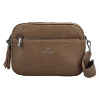 Trendy malá dámská koženková crossbody Kirikay, khaki