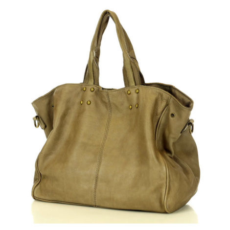 Designerska kabelka kožená shopper taška vera pelle Marco Mazzini handmade