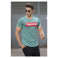 Madmext Green Spotted Men's T-Shirt 2640