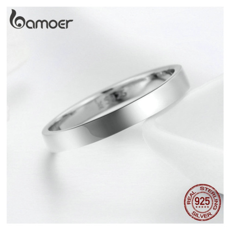 Klasický hladký prsten ze stříbra LOAMOER