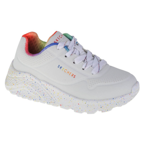 Skechers Uno Lite Rainbow Speckle Bílá