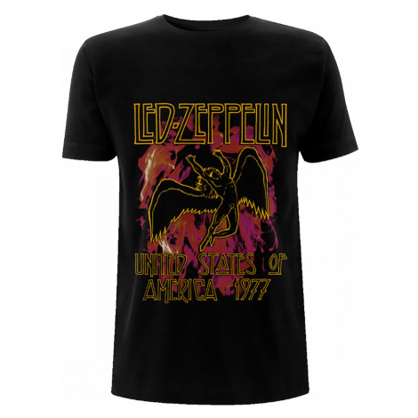 Led Zeppelin tričko, Black Flames Black, pánské Probity Europe Ltd
