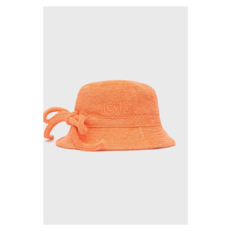 Bavlněná čepice Levi's oranžová barva Levi´s