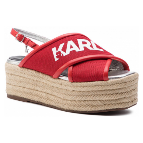 Červené letní sandály - KARL LAGERFELD