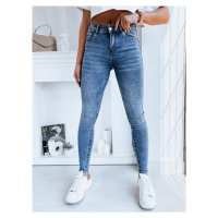 MODRÉ SKINNY DŽÍNY DIVERIO Denim vzor