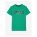 Zelené klučičí bavlněné tričko s nápisem Marks & Spencer