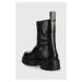 Kožené kotníkové boty Vagabond Shoemakers Cosmo dámské, černá barva, na platformě, zateplené