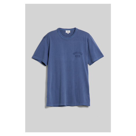 Tričko woolrich garment dyed logo t-shirt modrá