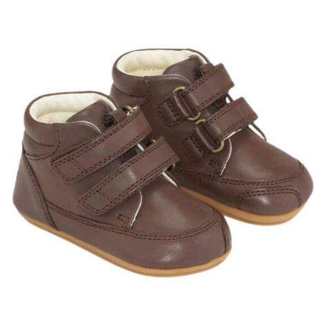 BUNDGAARD Prewalker II Strap Brown | Dětské první barefoot botičky
