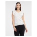 Orsay Bílé dámské puntíkované svetrové tričko - Dámské