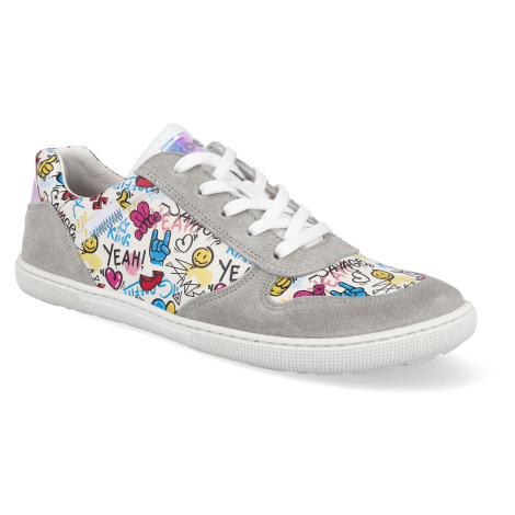 Barefoot tenisky Koel - Francie Print White barevné Koel4kids