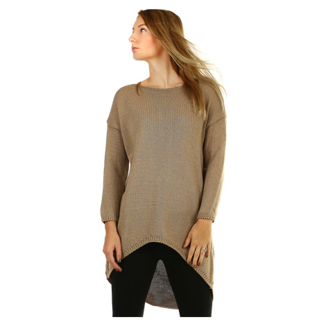 Dámský oversized dlouhý jednobarevný svetr