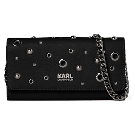 Černá kožená peněženka / kabelka - KARL LAGERFELD