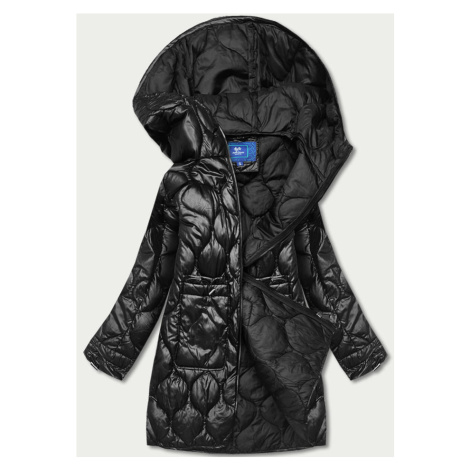 Černá dámská bunda s ozdobným prošíváním (AG1-J9086) Ann Gissy
