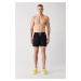 Avva Black Quick Dry Standard Size Plain Special Boxed Comfort Fit Swimsuit Swim Shorts
