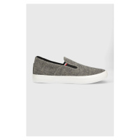 Tenisky Tommy Hilfiger TH HI VULC CORE LOW SLIP ON pánské, hnědá barva