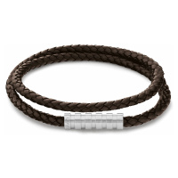 Calvin Klein Módní pánský kožený náramek Braided 35000094